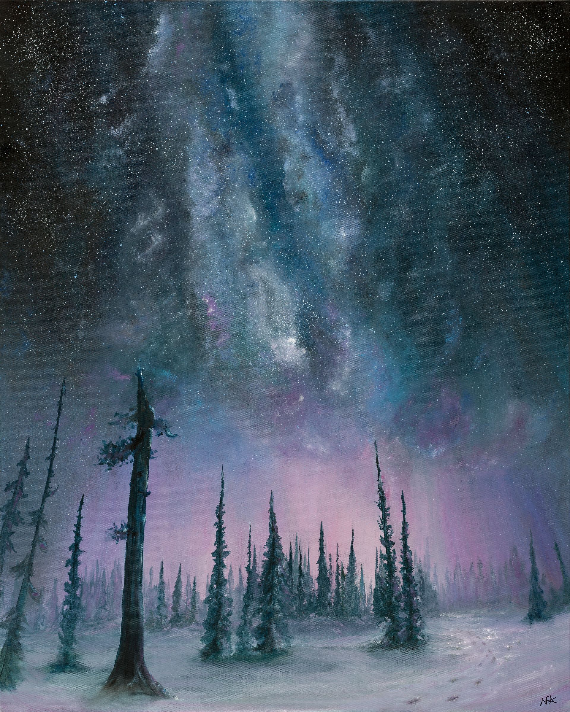 solitude under stars original art