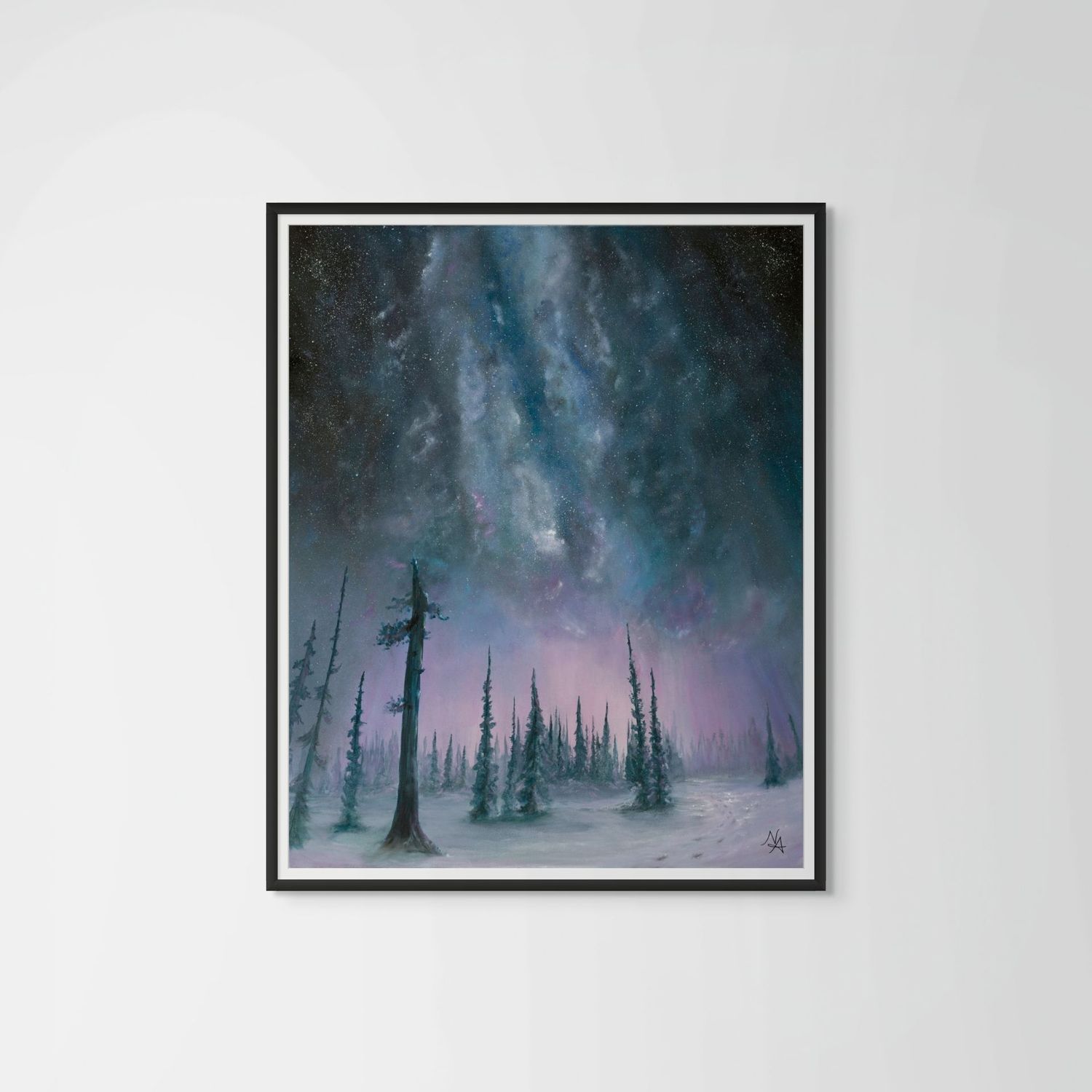 solitude under stars framed print