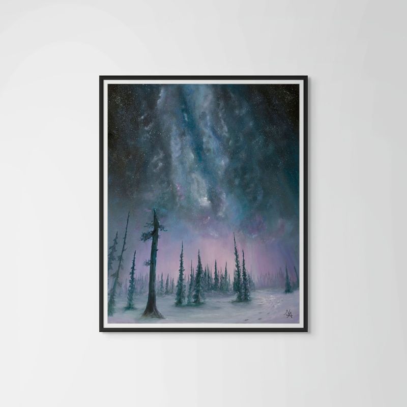 solitude under stars framed print
