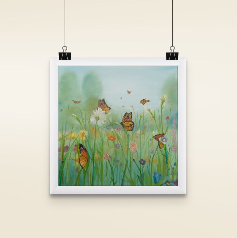 butterfly valley matted print
