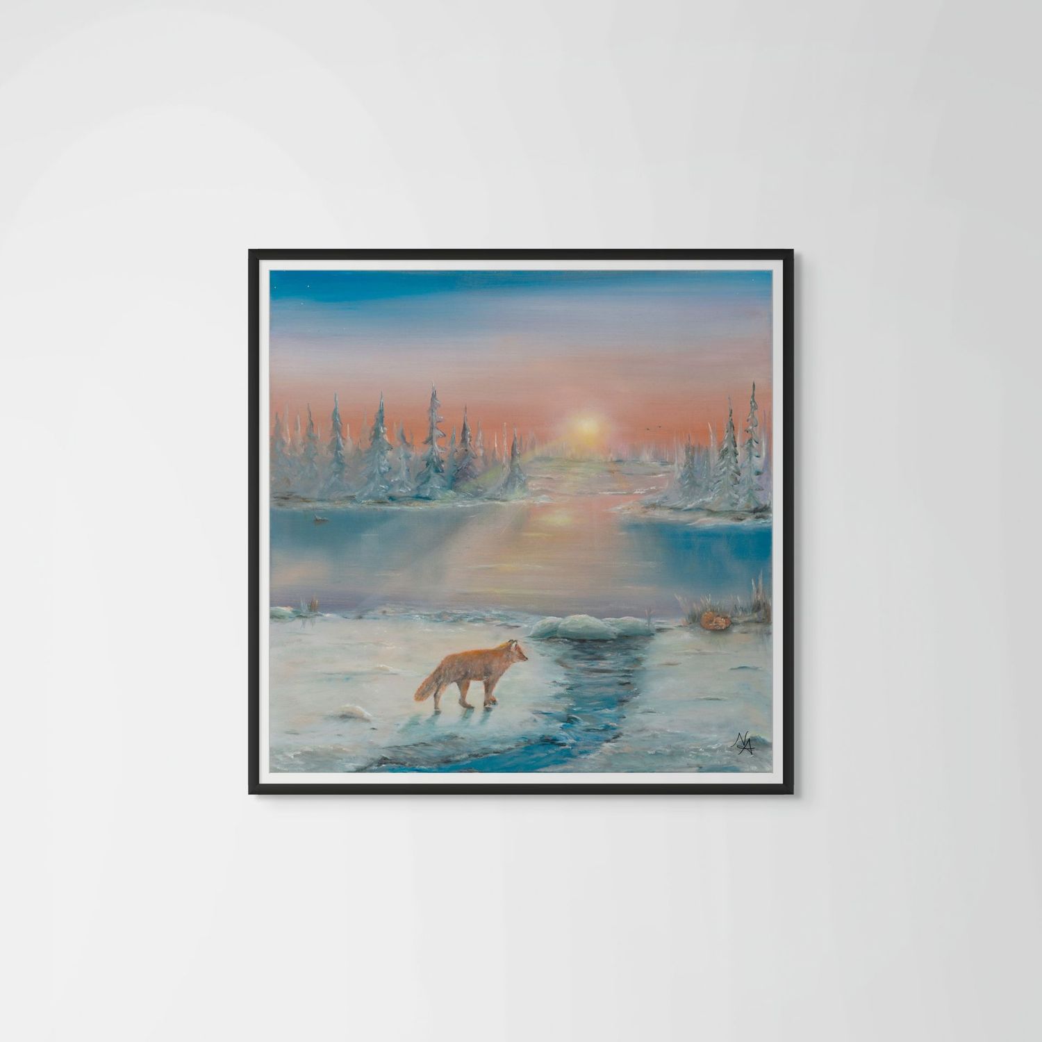 a wild sunset framed print