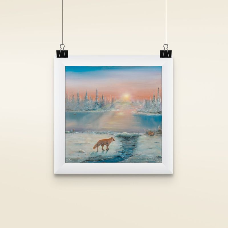 a wild sunset matted print