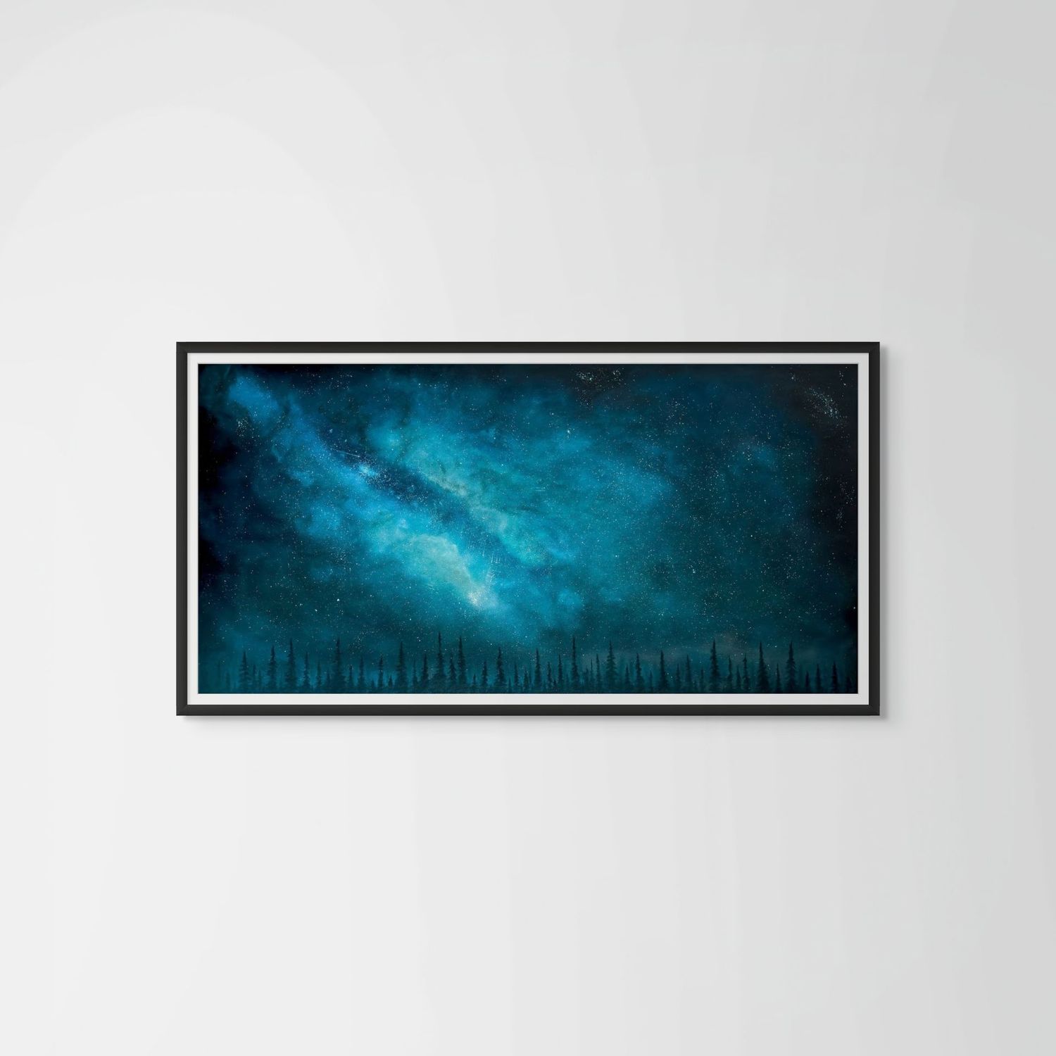 glittering galaxy framed print