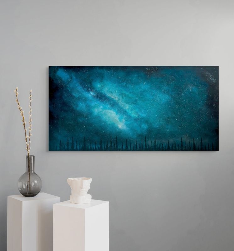 glittering galaxy original art glittering galaxy original art