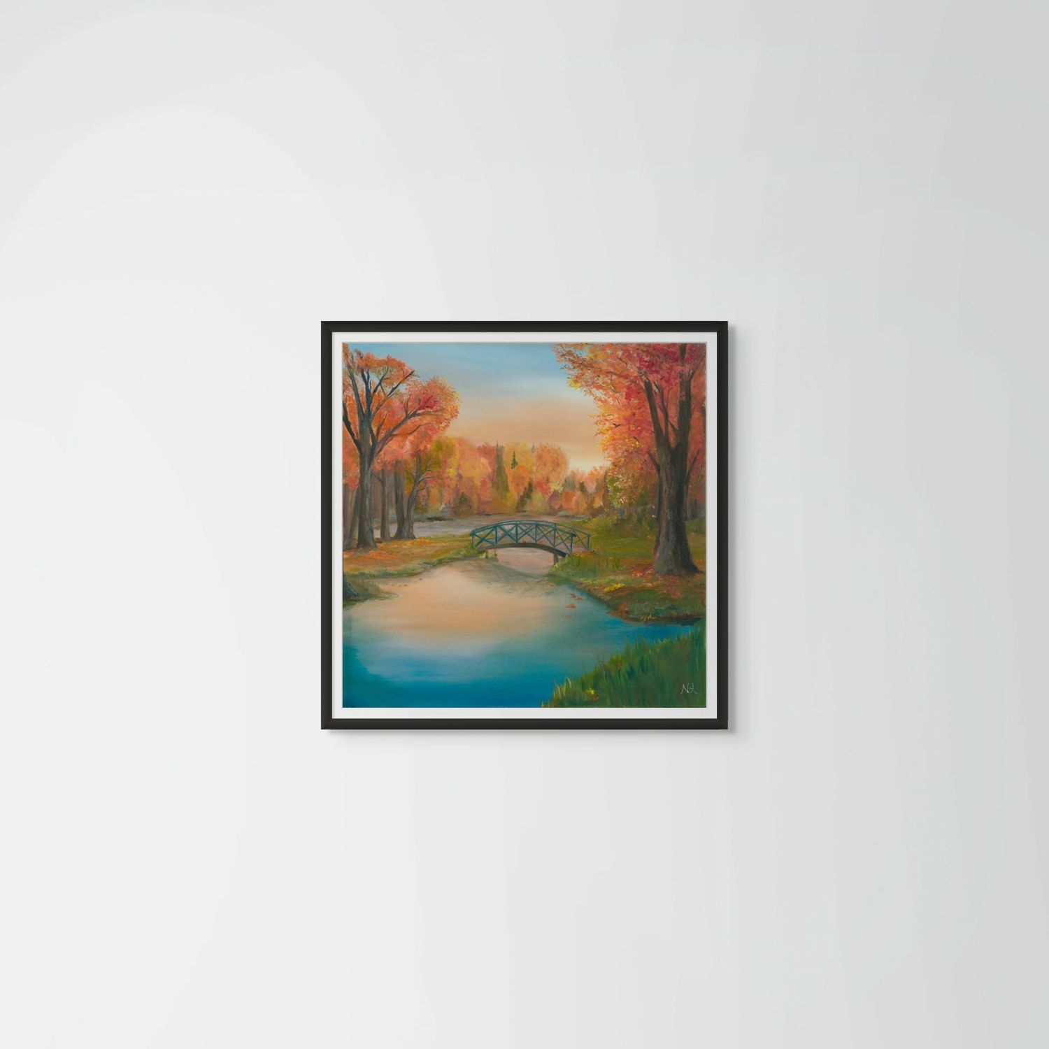 an autumn evening framed print