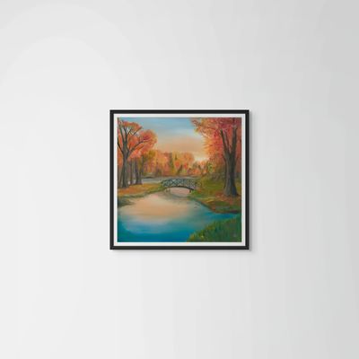 an autumn evening framed print