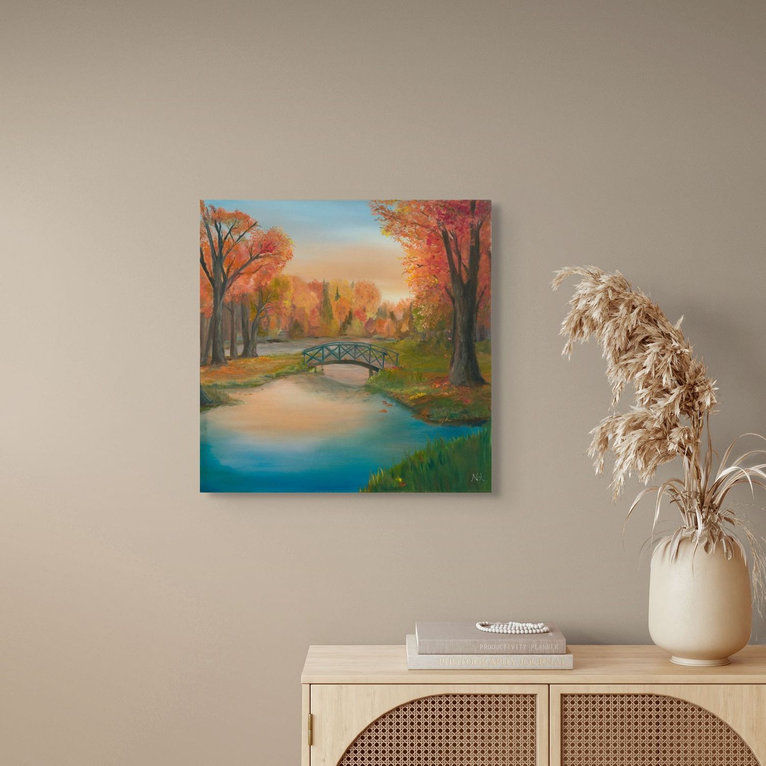 an autumn evening original art
