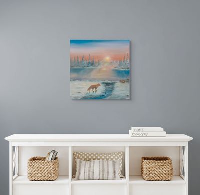 a wild sunset original art