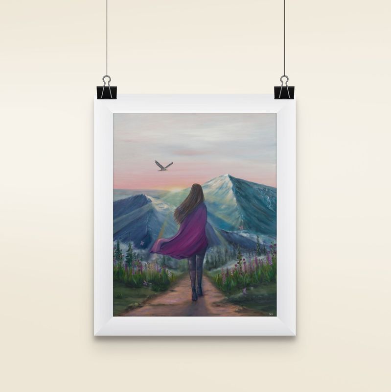 her calling matted print her calling matted print