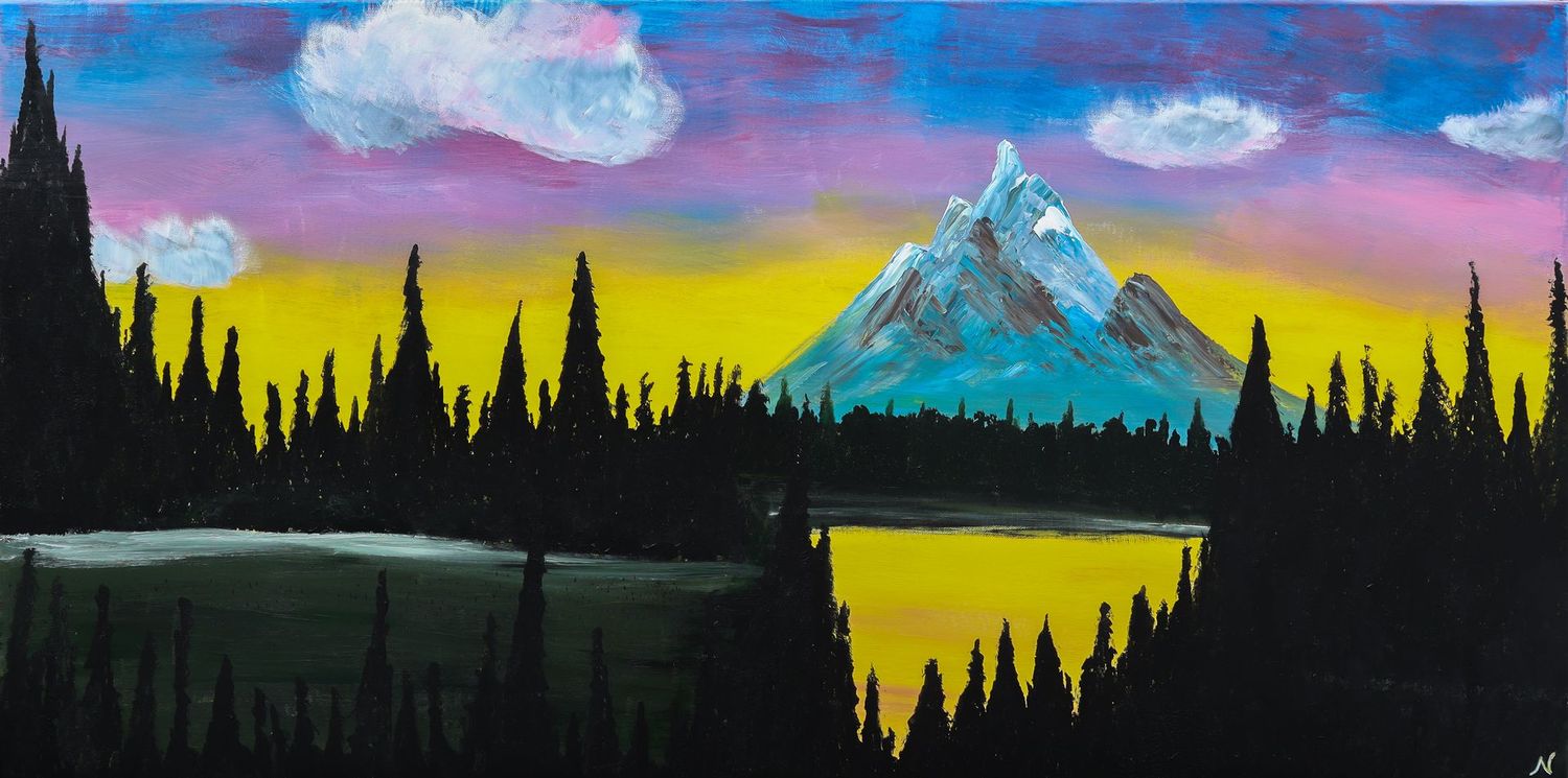 serene sunset original art