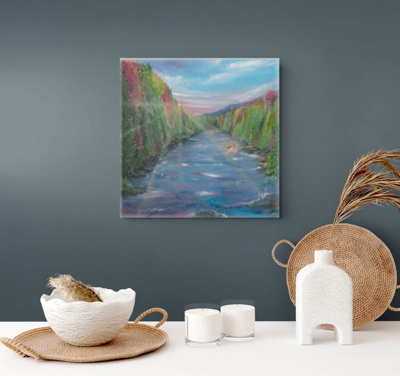 where the river flows original art