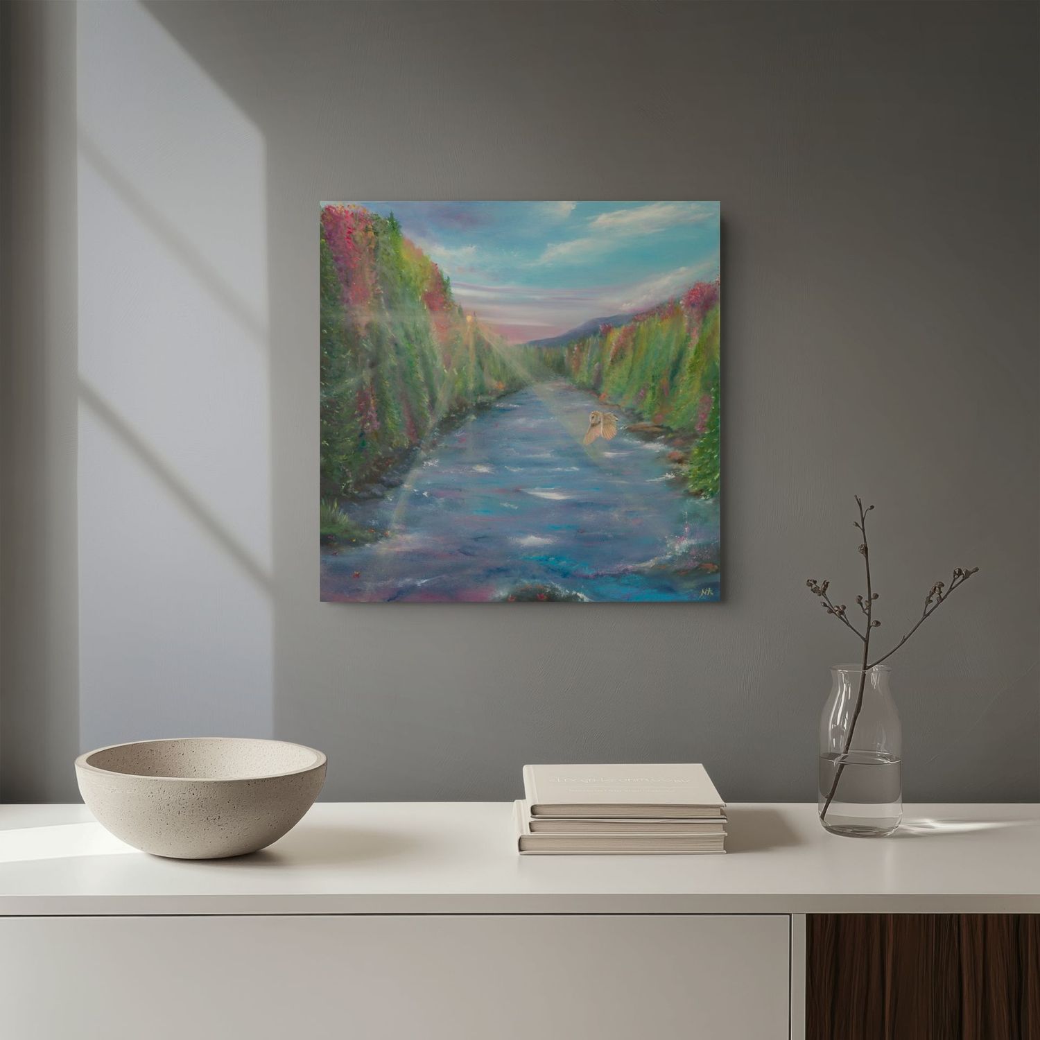 where the river flows original art