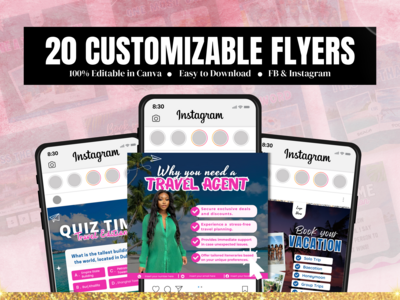 20 Customizable Travel Agent Flyers