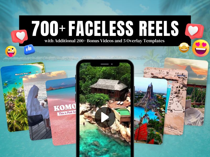700+ Faceless Reels for Travel Agents