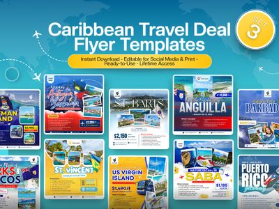 Set 3: Caribbean Travel Deal Templates