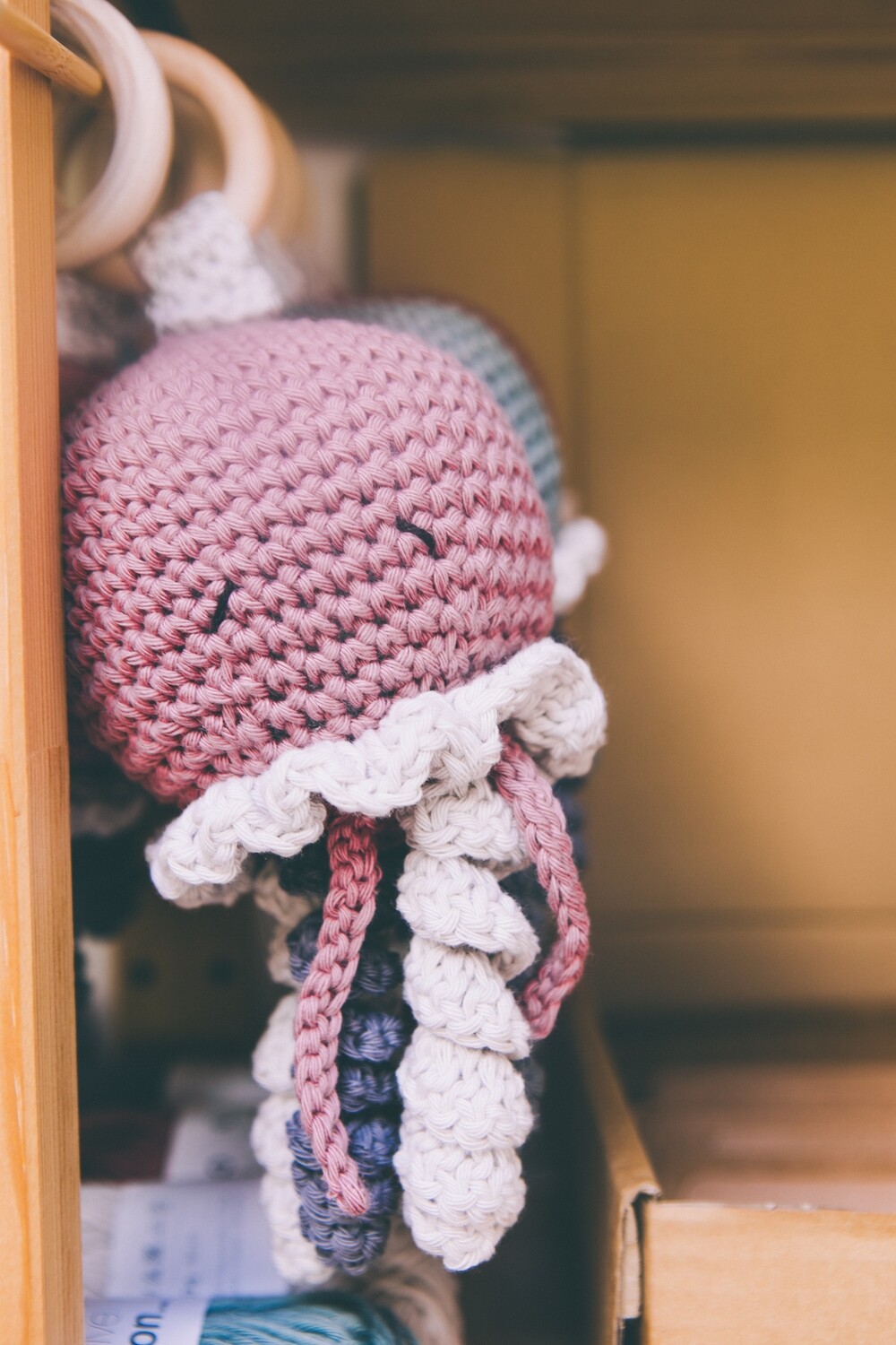 Pink jellyfish rattle