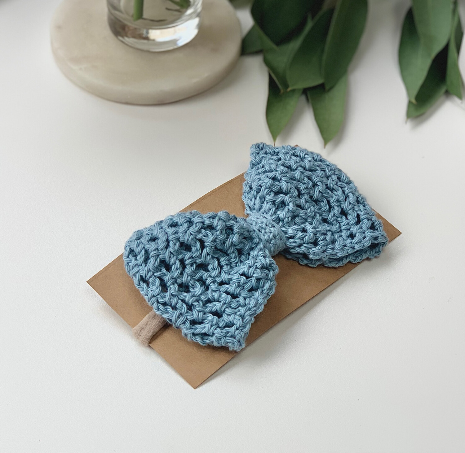 Large headband bow (baby blue)