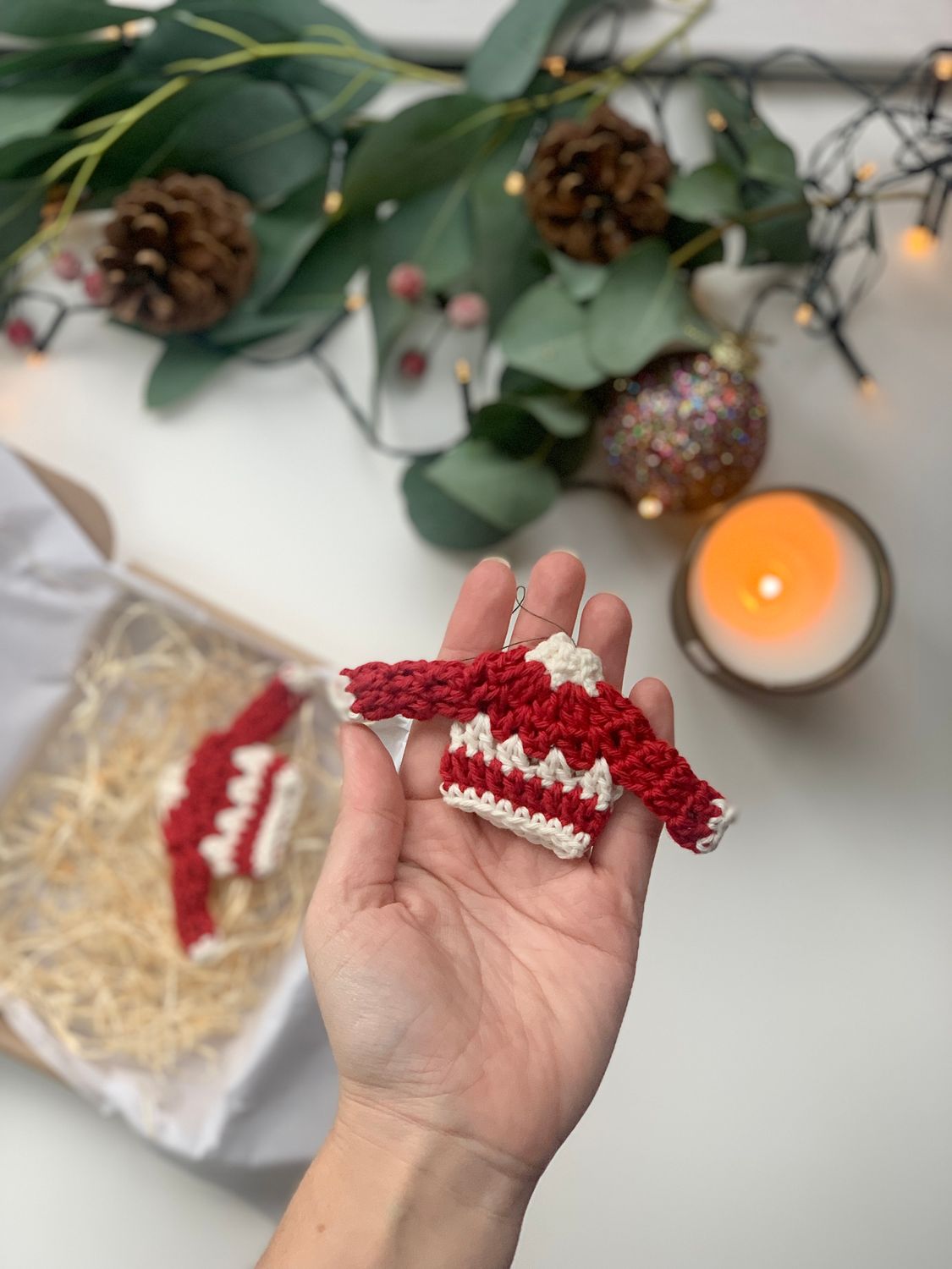 Set of mini Christmas jumper’s decorations