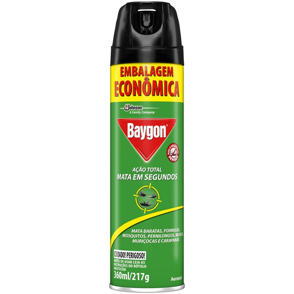 Inseticida - Baygon - Aerosol - Ação Total - 360 ml