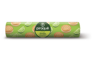 Biscoito Recheado Limão - Piraque - 160g