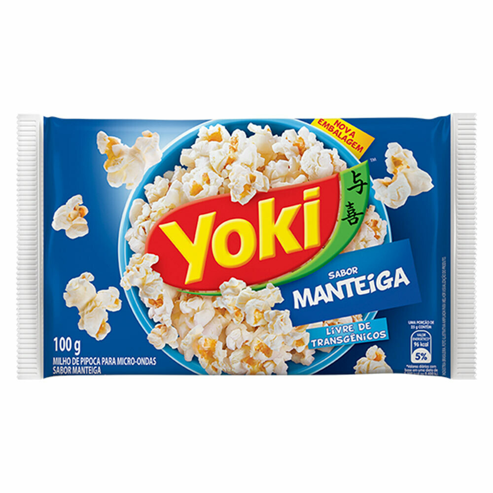 Pipoca de microondas - Yoki - Manteiga - 100 gr