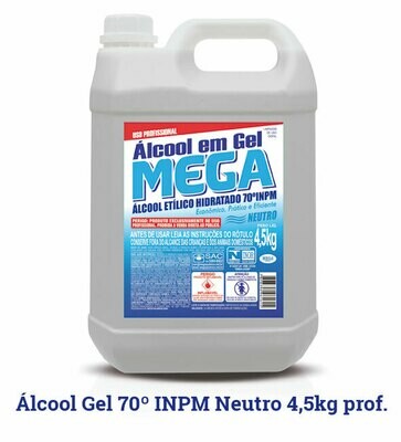 Álcool Gel - 70º - Mega - Galão 4,5 Kg