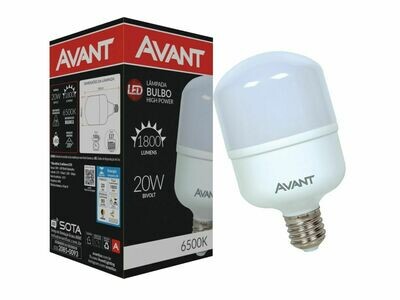 LAMPADA LED BULBO ALTA POTENCIA 6500K - 20W AVANT