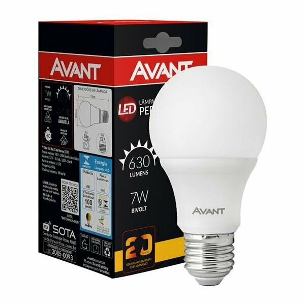 LAMPADAS LED DE BULBO 3000K - 7W - AVANT