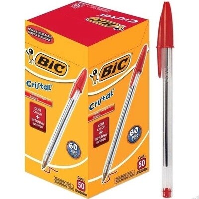 Caneta Esferográfica Vermelha - BIC Cristal