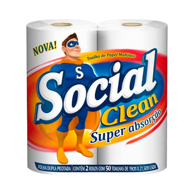 Toalha de Papel - Social Clean - Folha Dupla
