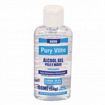 Álcool Gel Antisséptico Pele e Mãos - Pury Vitta - 60 ml