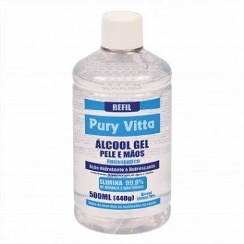 Álcool Gel Antisséptico Pele e Mãos Refil 70º - Refil - 500 ml
