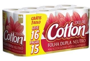 Papel Higiênico - Cotton - Folha Dupla - 16 Rolos
