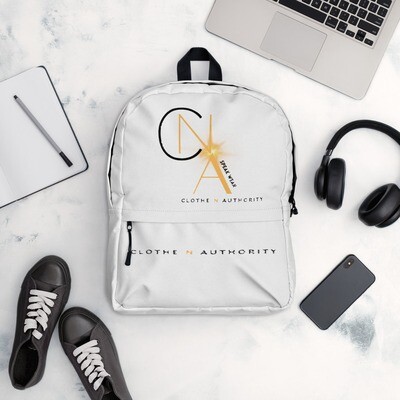 Carry Your Authority White/Gold Backpack