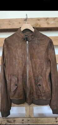 NEW BEN ZIP WAXED WASHED GOAT SUEDE