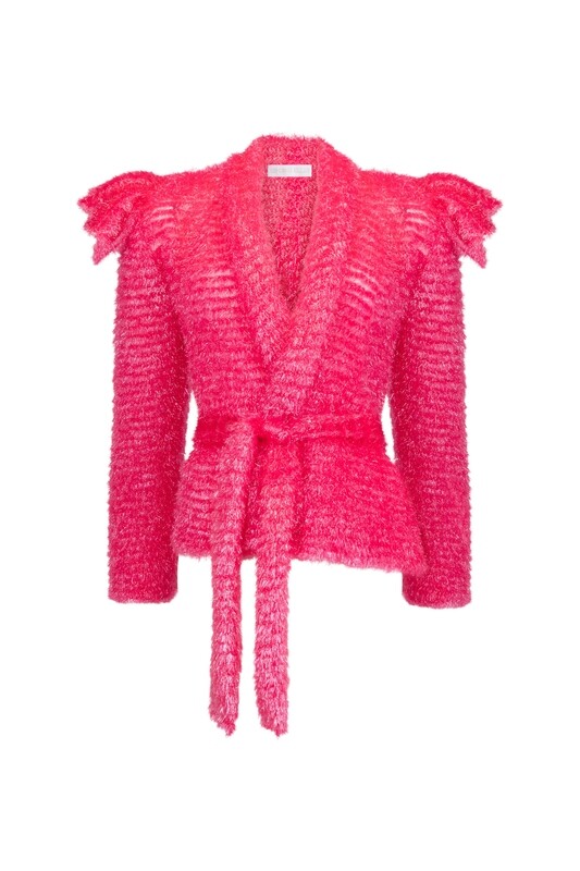 Hot Pink Vintage Frill Cardi