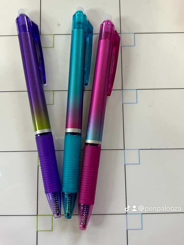 Rainbow color erasable black ink