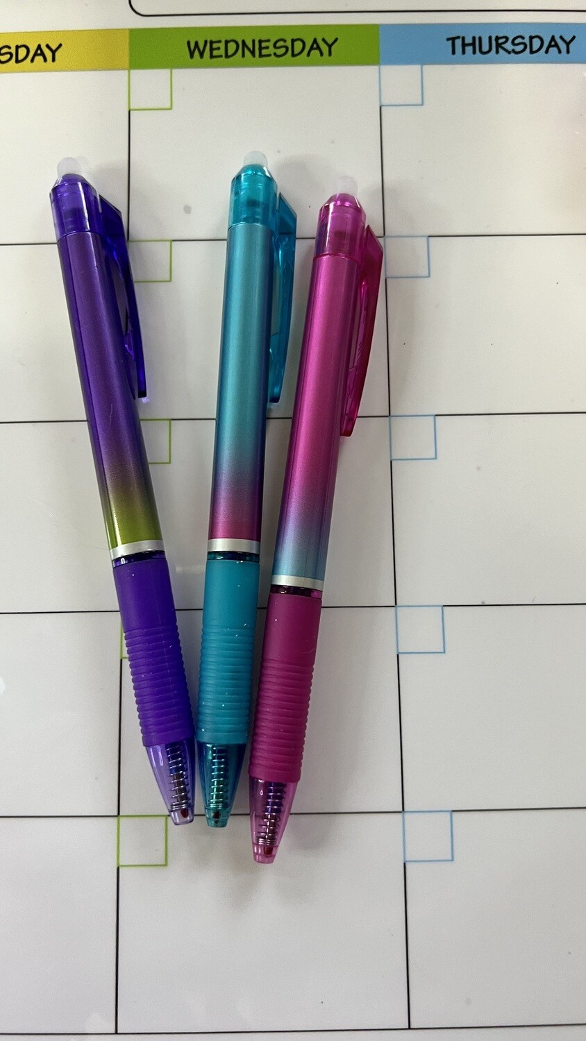 Rainbow color erasable black ink
