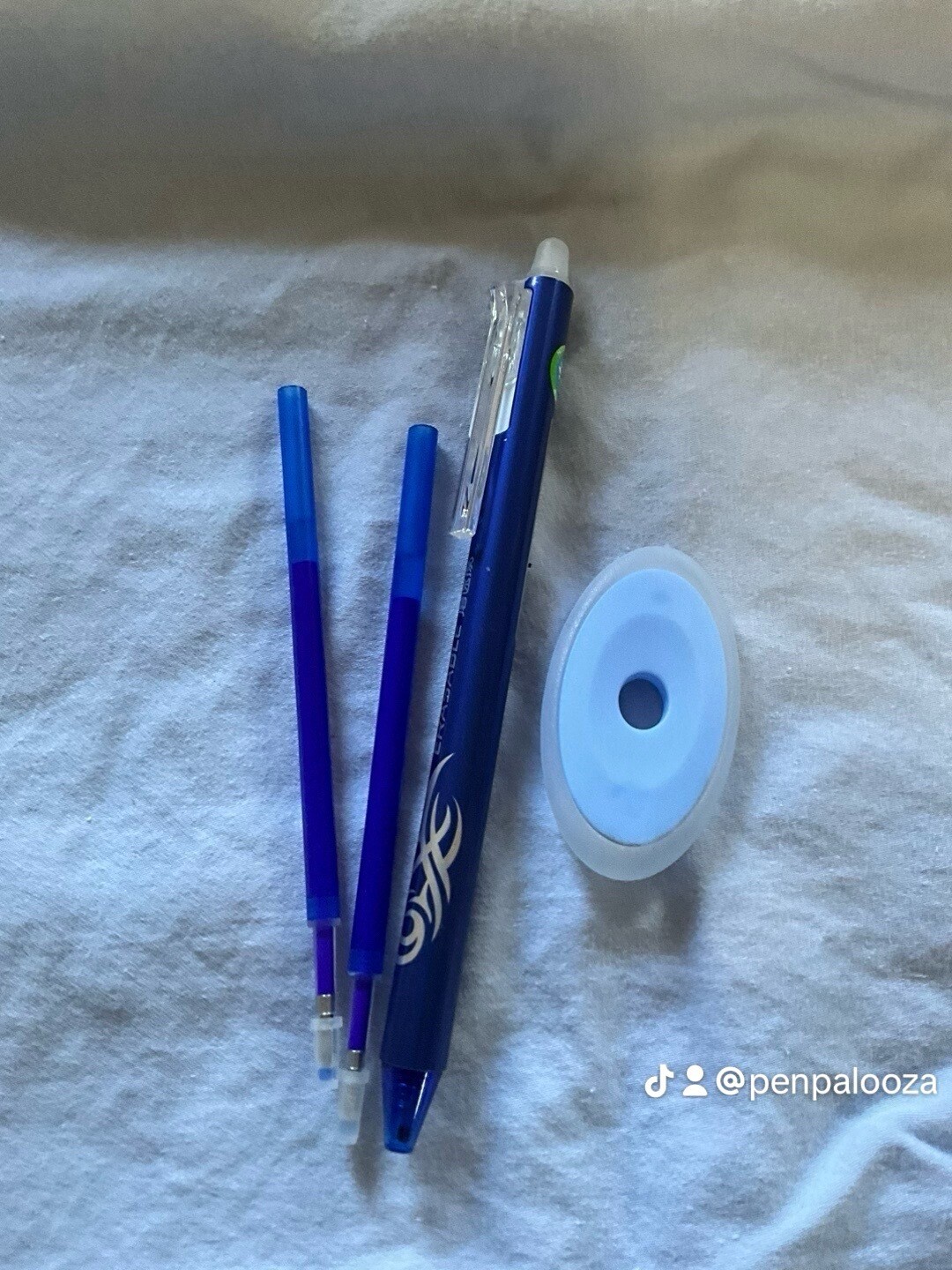 Erasable Gel Pen Blue ink with eraser
