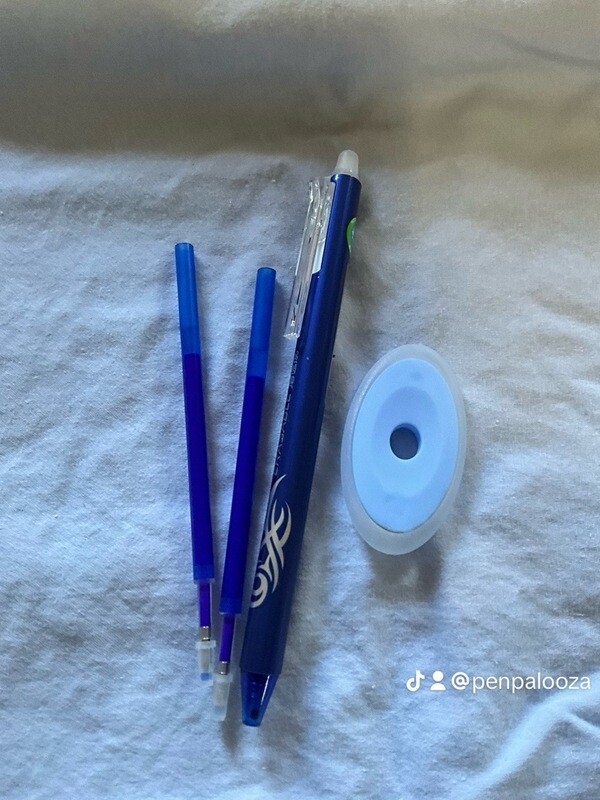 Erasable Gel Pen Blue ink with eraser