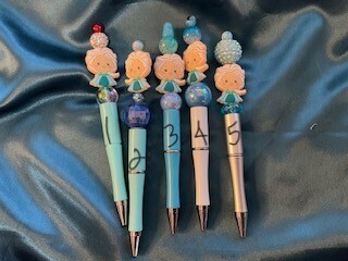 Silicone beaded pens