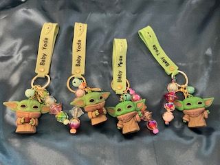Yoda Beaded Keychains