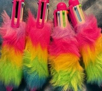 Multicolor Fluffy Pom Pom Ballpoint Pens