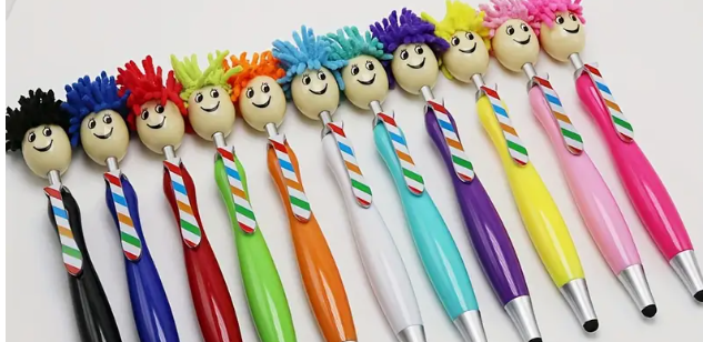 Smiley Face Rainbow Tie Ballpoint Pen