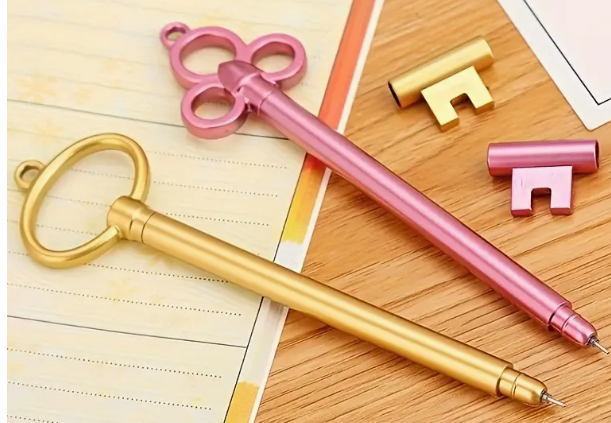 Retro key neutral pen creative.