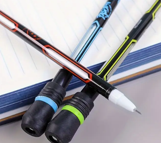Neutral Pens with rotating designs.