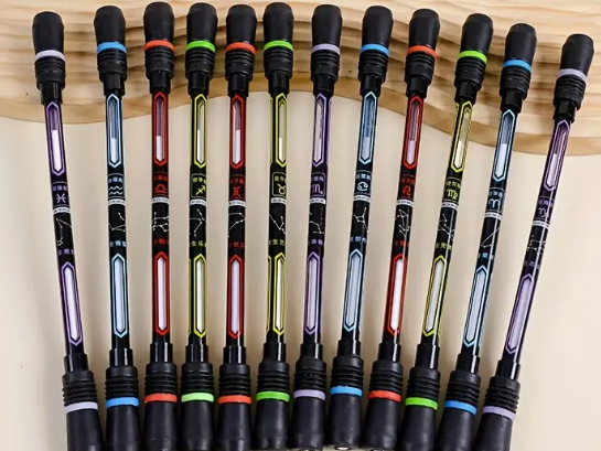 Neutral Pens with rotating designs.