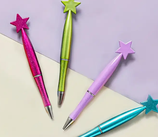 Creative Glitter Star ballpoint pen.