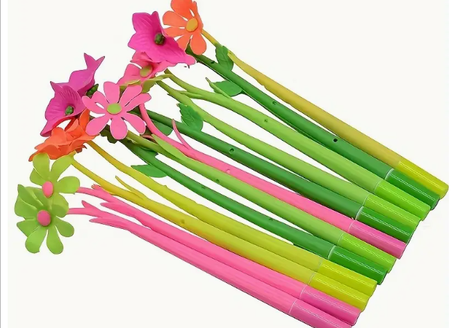 Colorful Floral Gel Pens