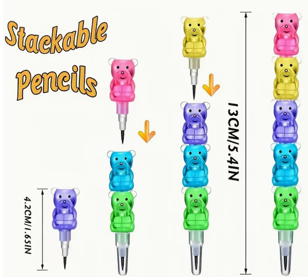 Stackable Bear Pencils